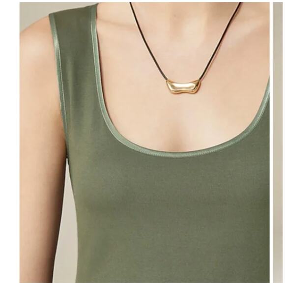 J Crew Scoopneck Mixy Dress XXS 2XS 2XSP P2XS Olive Green NWT Midi J.Crew CN619 - Picture 3 of 4